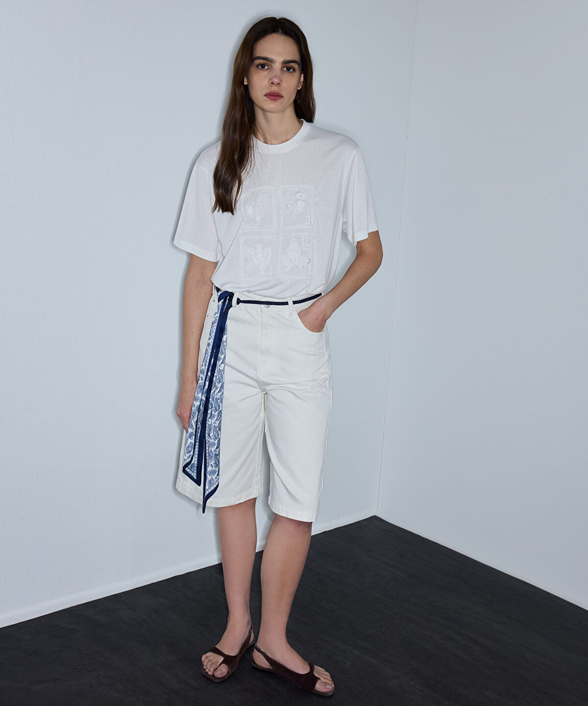 Belted Bermuda Shorts
