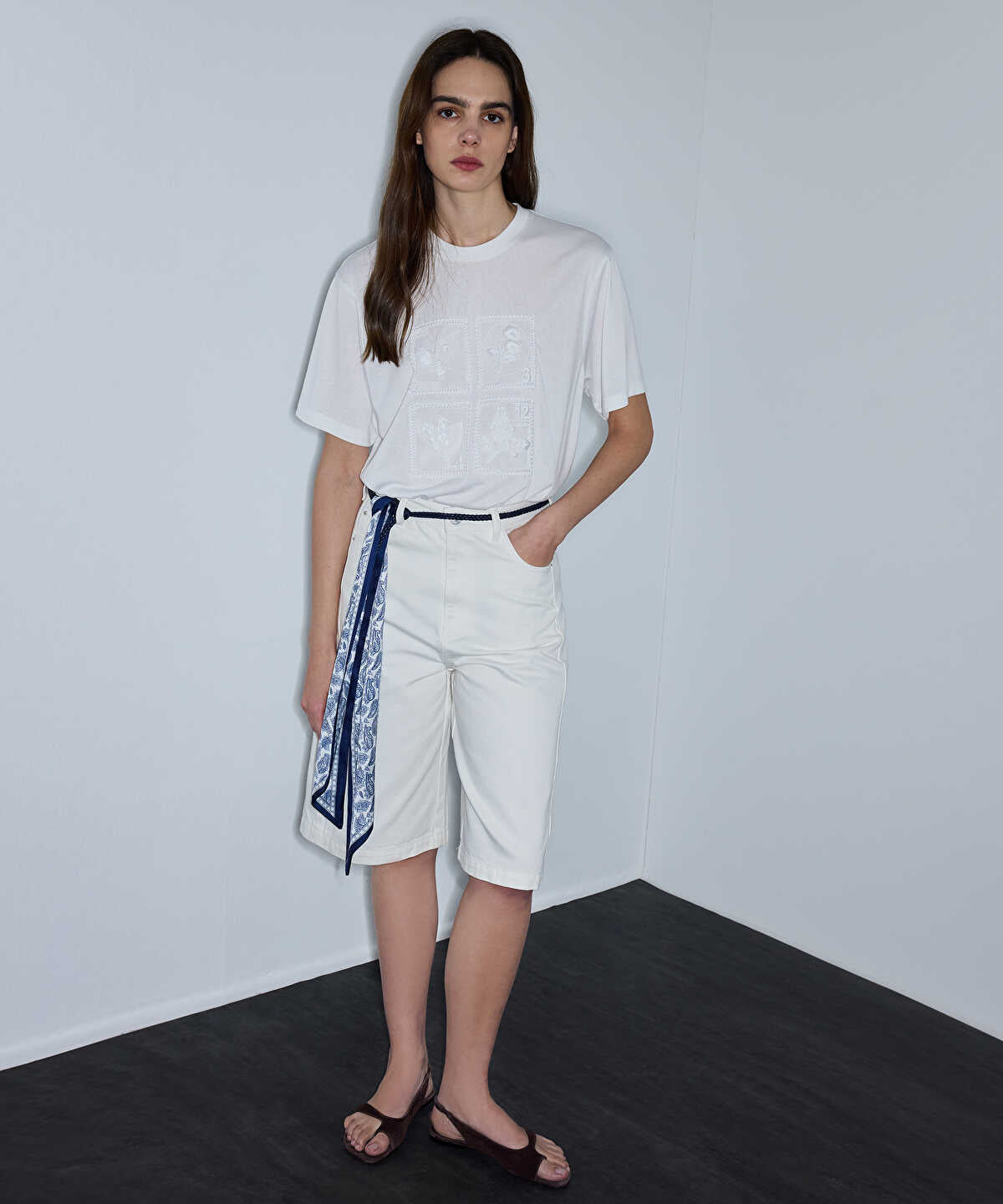 Belted Bermuda Shorts