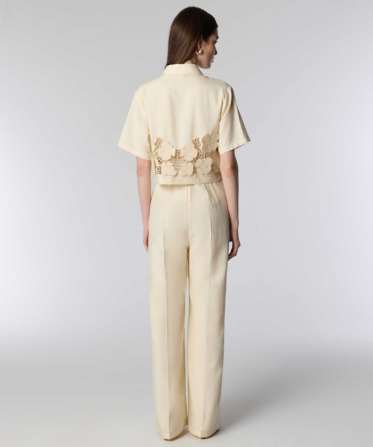 Floral Applique Wide Leg Jumpsuit