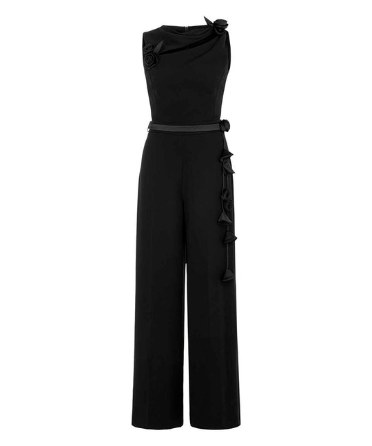 3D Floral Applique Jumpsuit