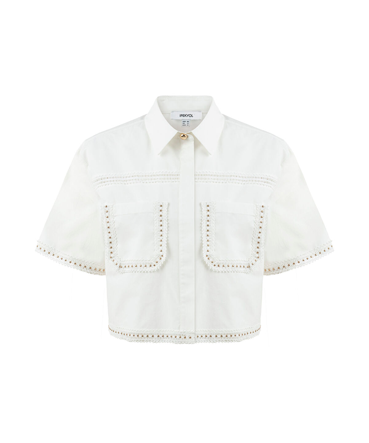 Lace-Trim Poplin Shirt