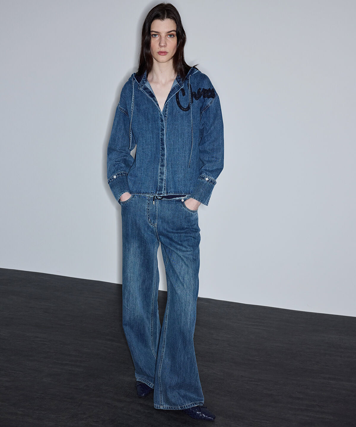 Embroidered Denim Shirt