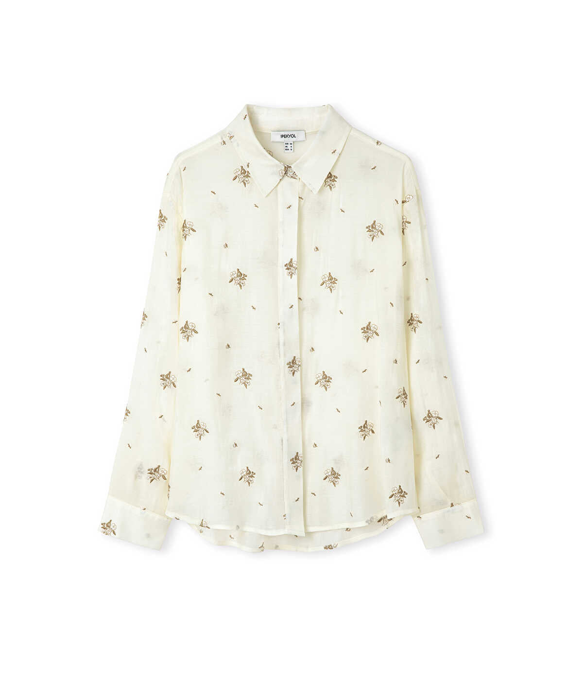 Contrast Embroidered Shirt