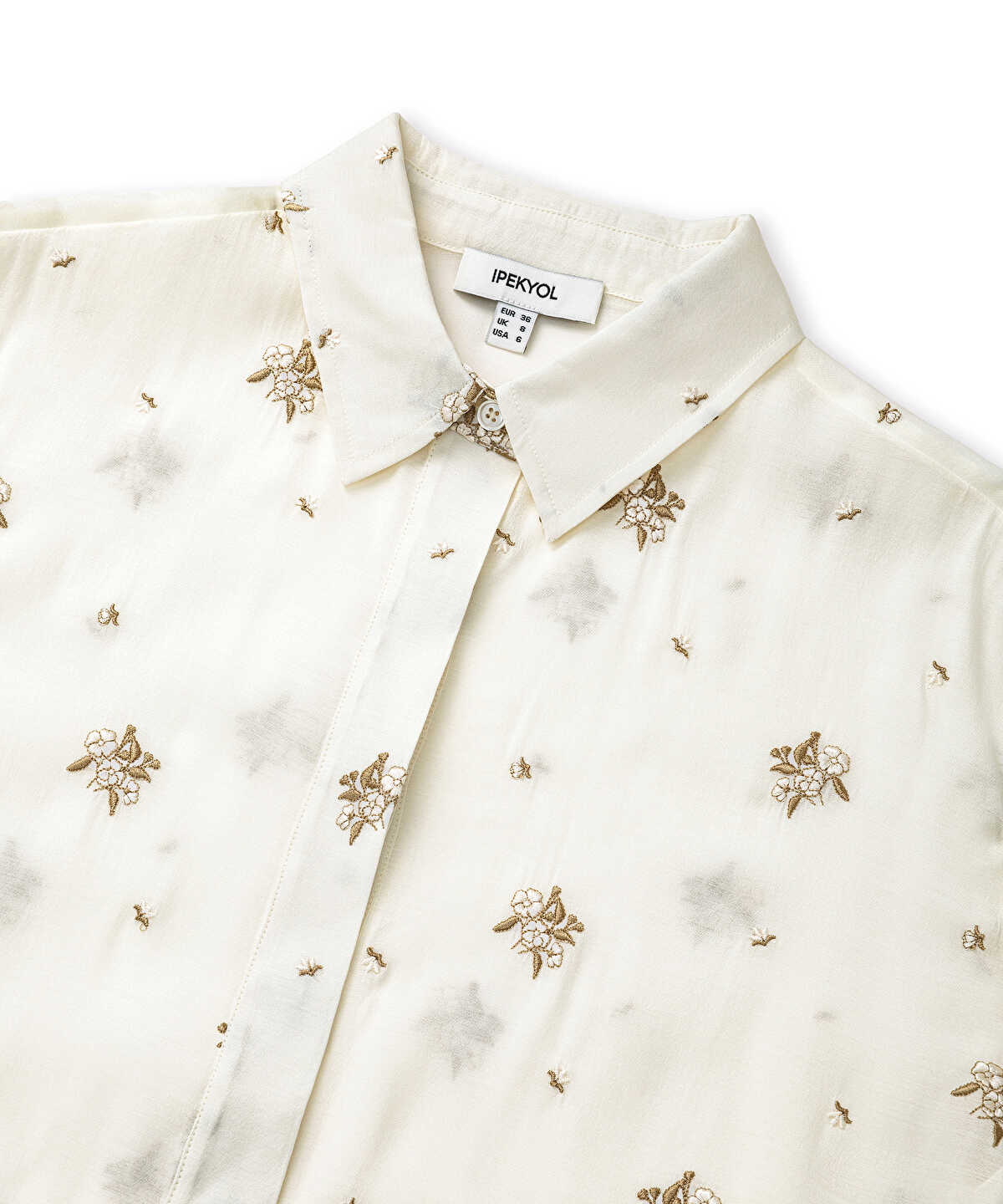 Contrast Embroidered Shirt