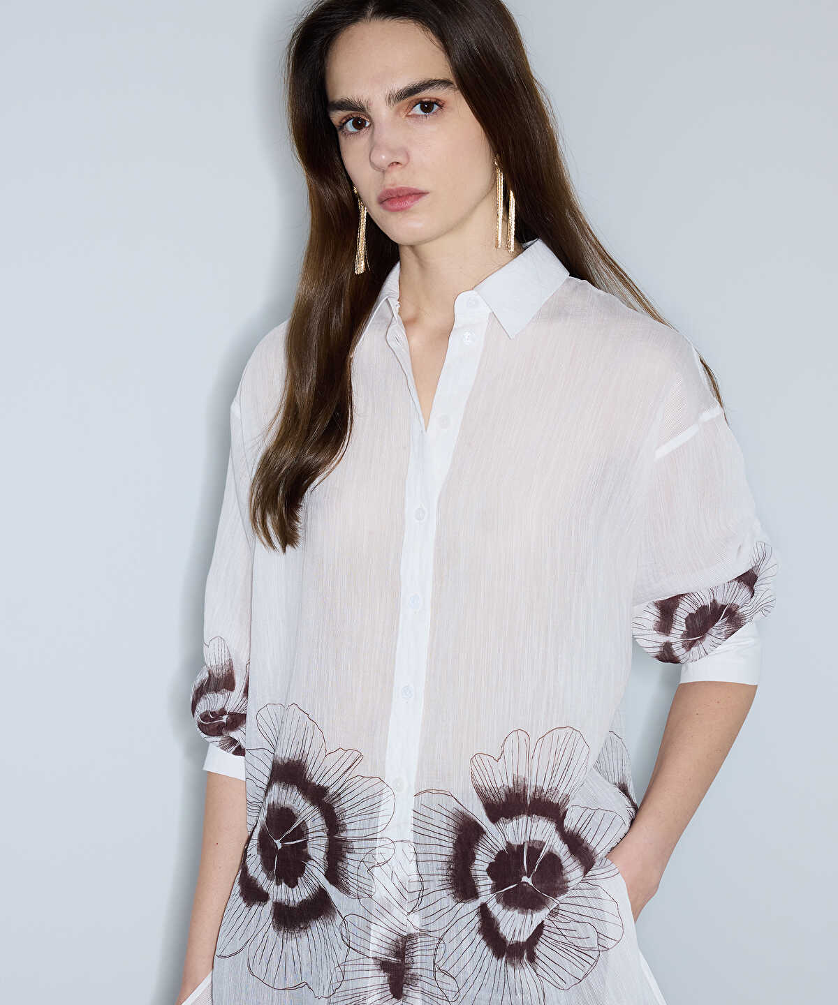 Textured Printed Shirt