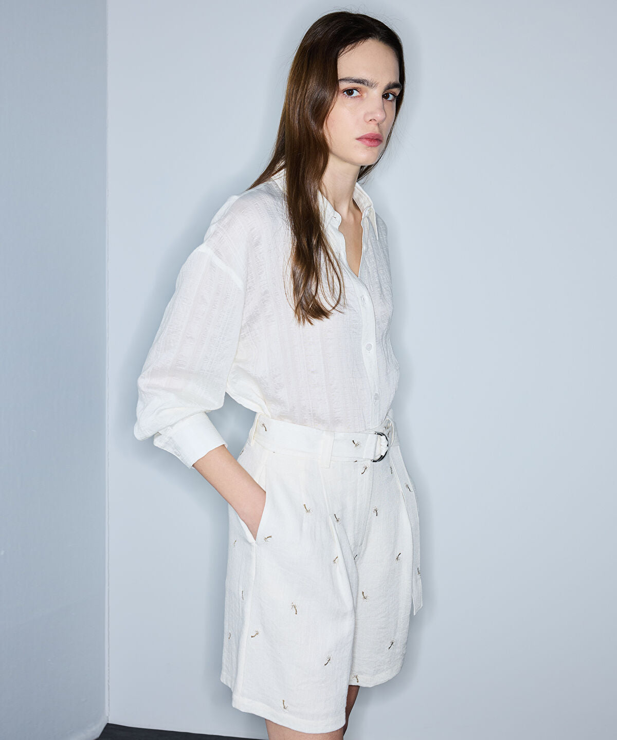 Textured Cutout Shirt