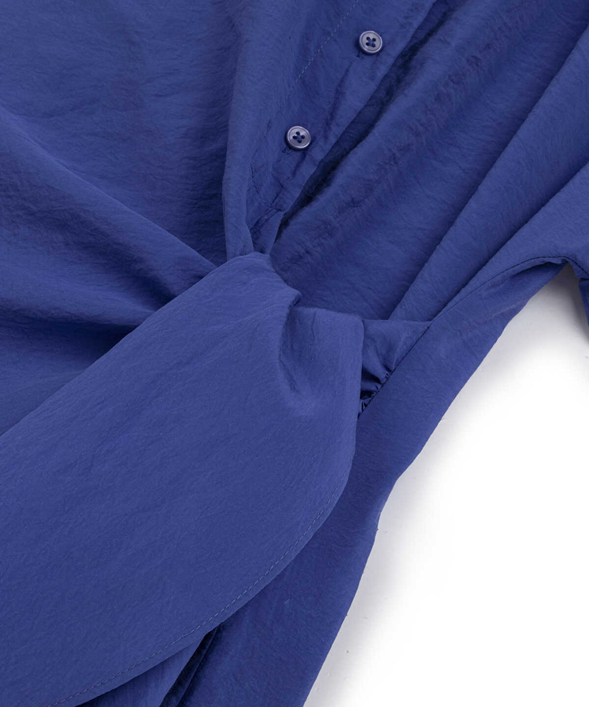 Asymmetric Tie Waist Shirt