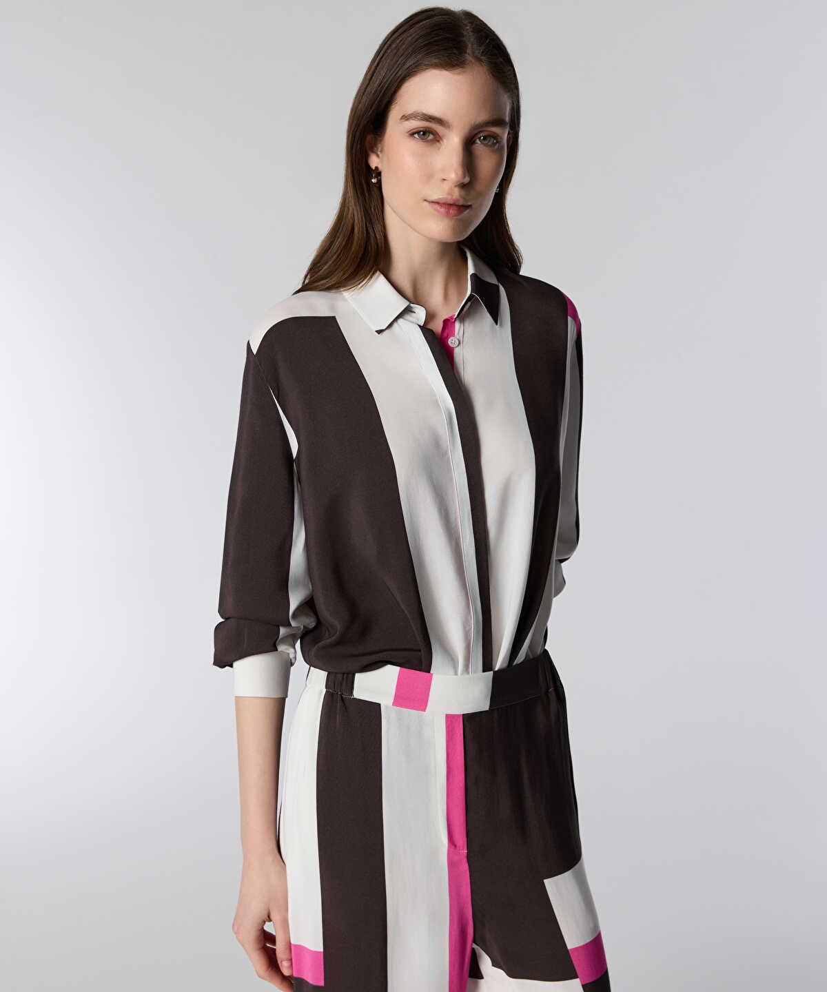 Color-Block Printed Shirt
