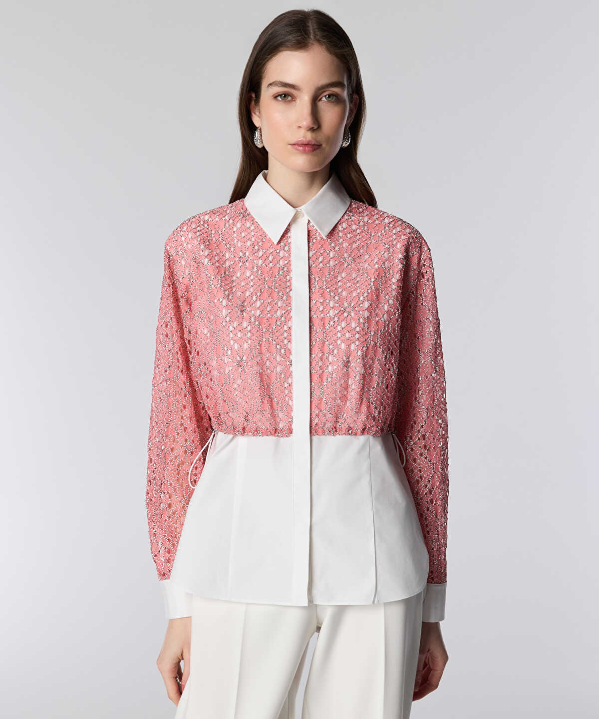 Layered Shirt with Elasticated Waist
