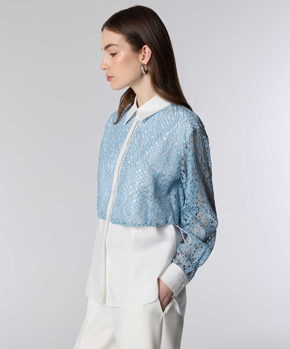 Layered Shirt with Elasticated Waist