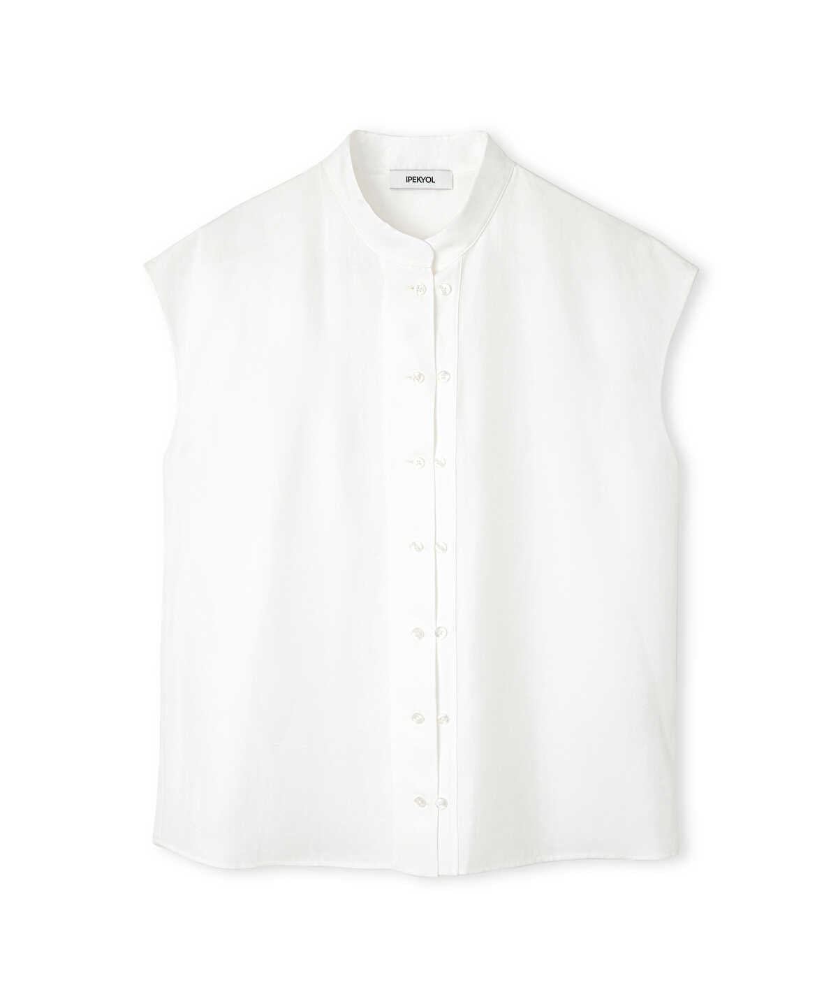 Double-Breasted High-Neck Shirt