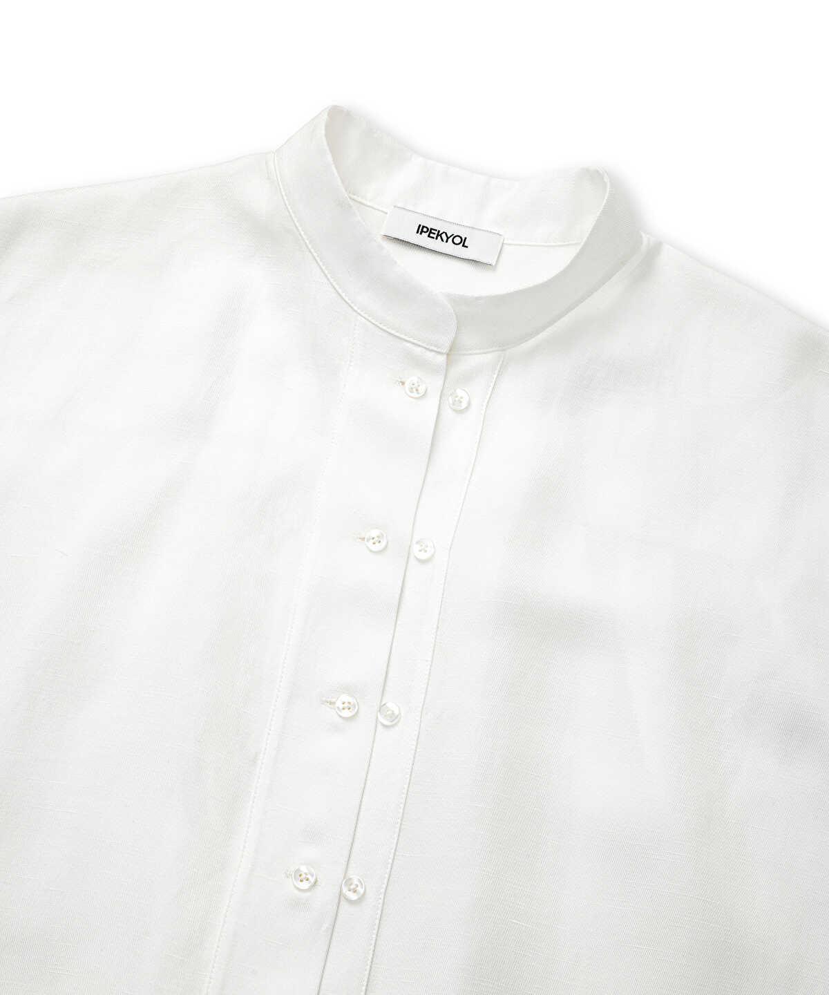 Double-Breasted High-Neck Shirt