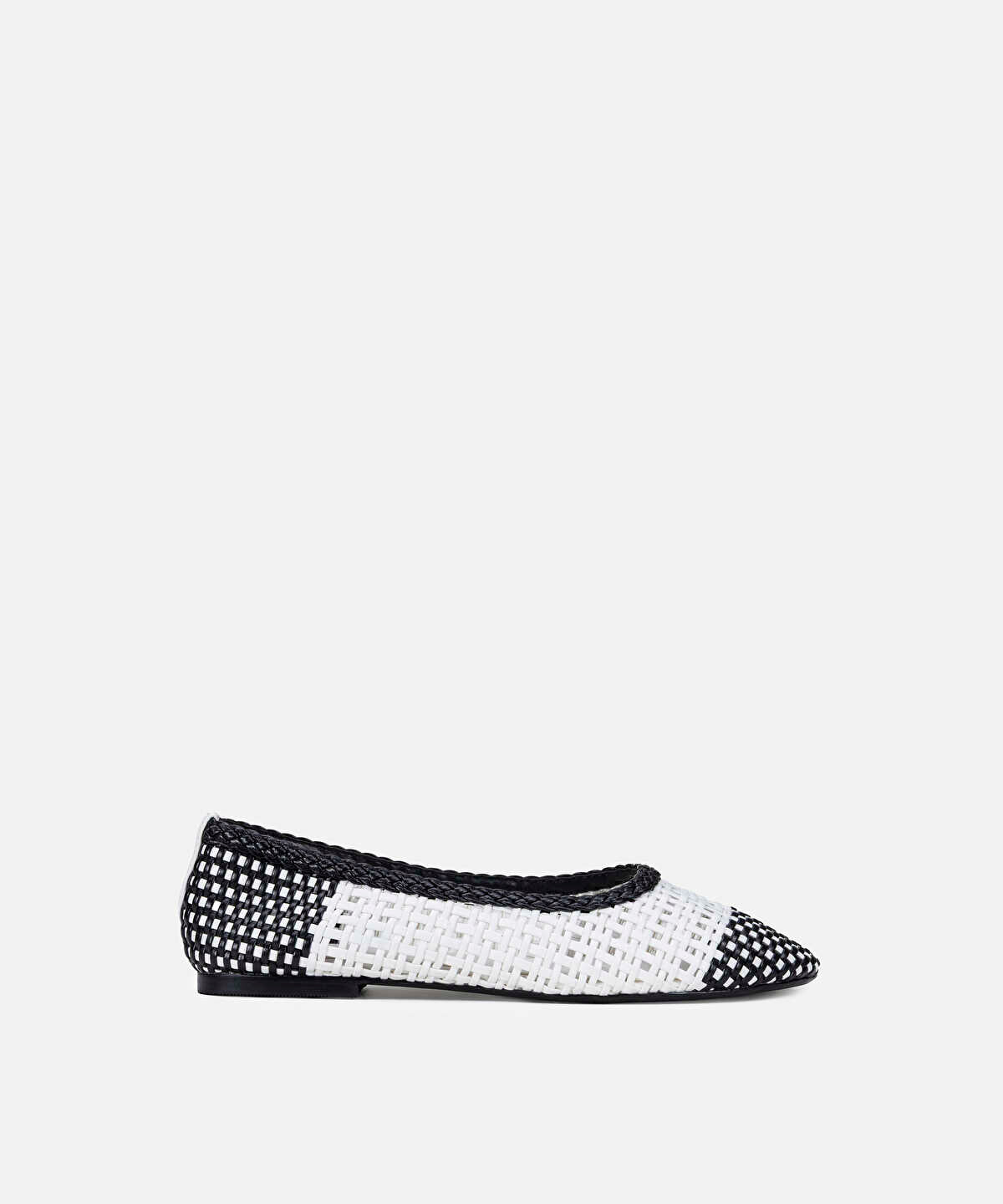 Woven Color-Block Ballet Flats