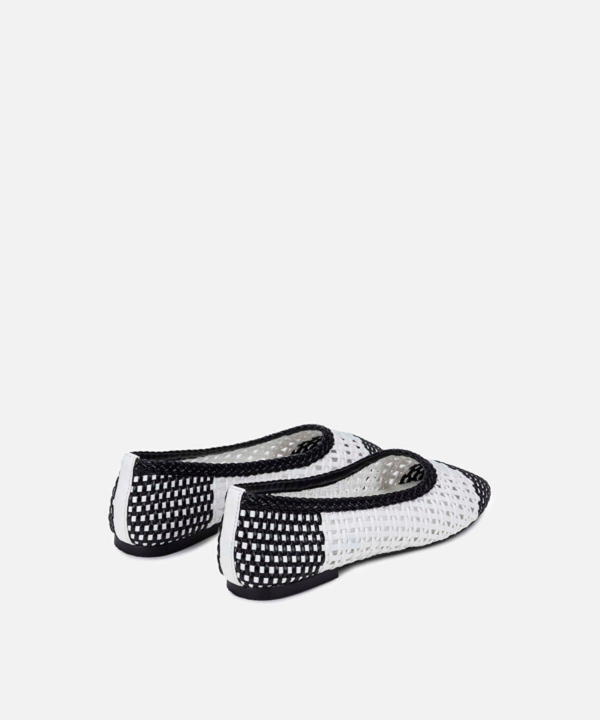 Woven Color-Block Ballet Flats