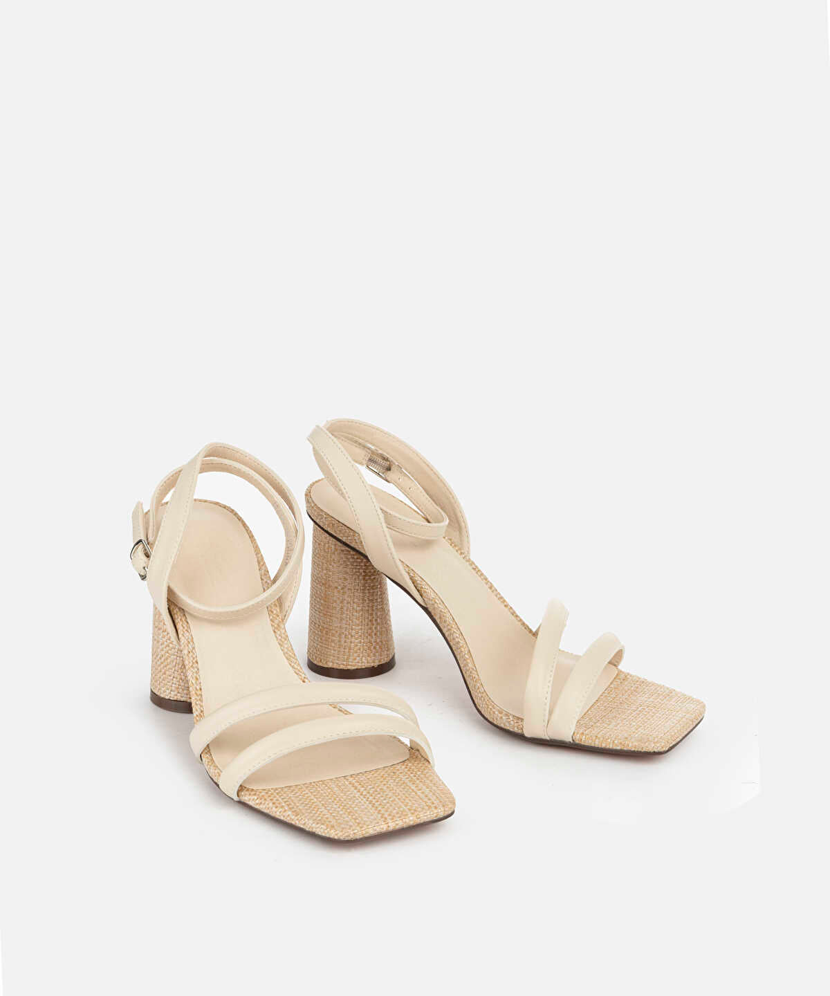 Contrast-Textured Heels