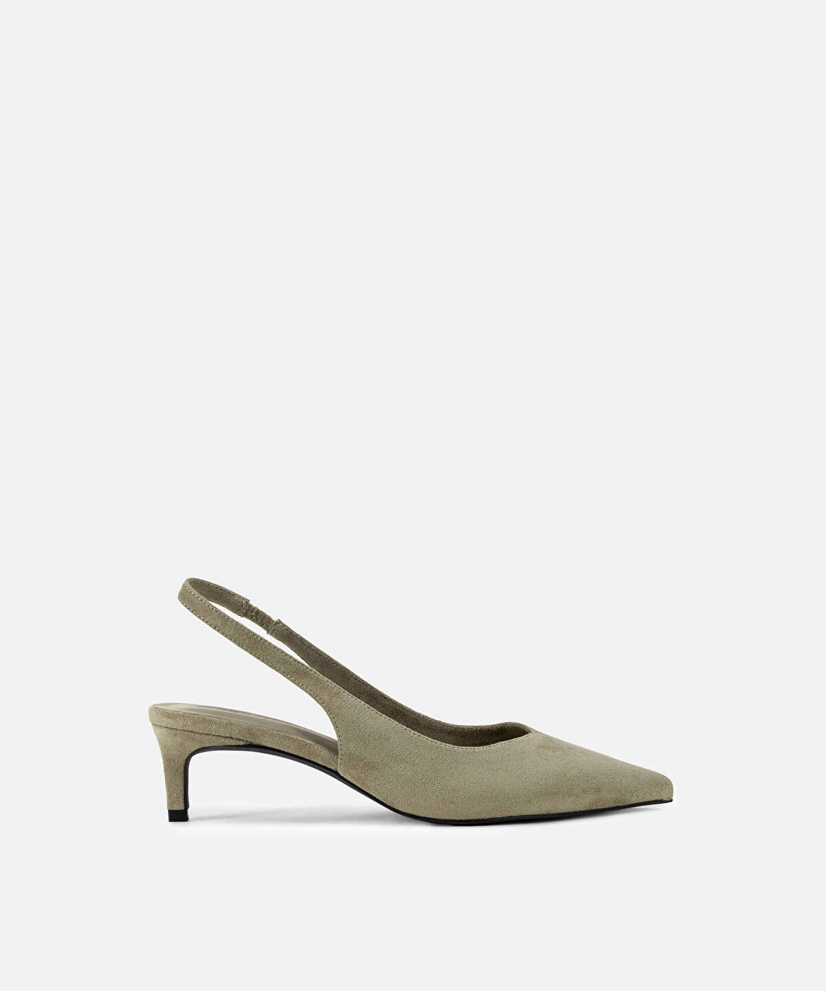 Suede-Effect Slingback Heels