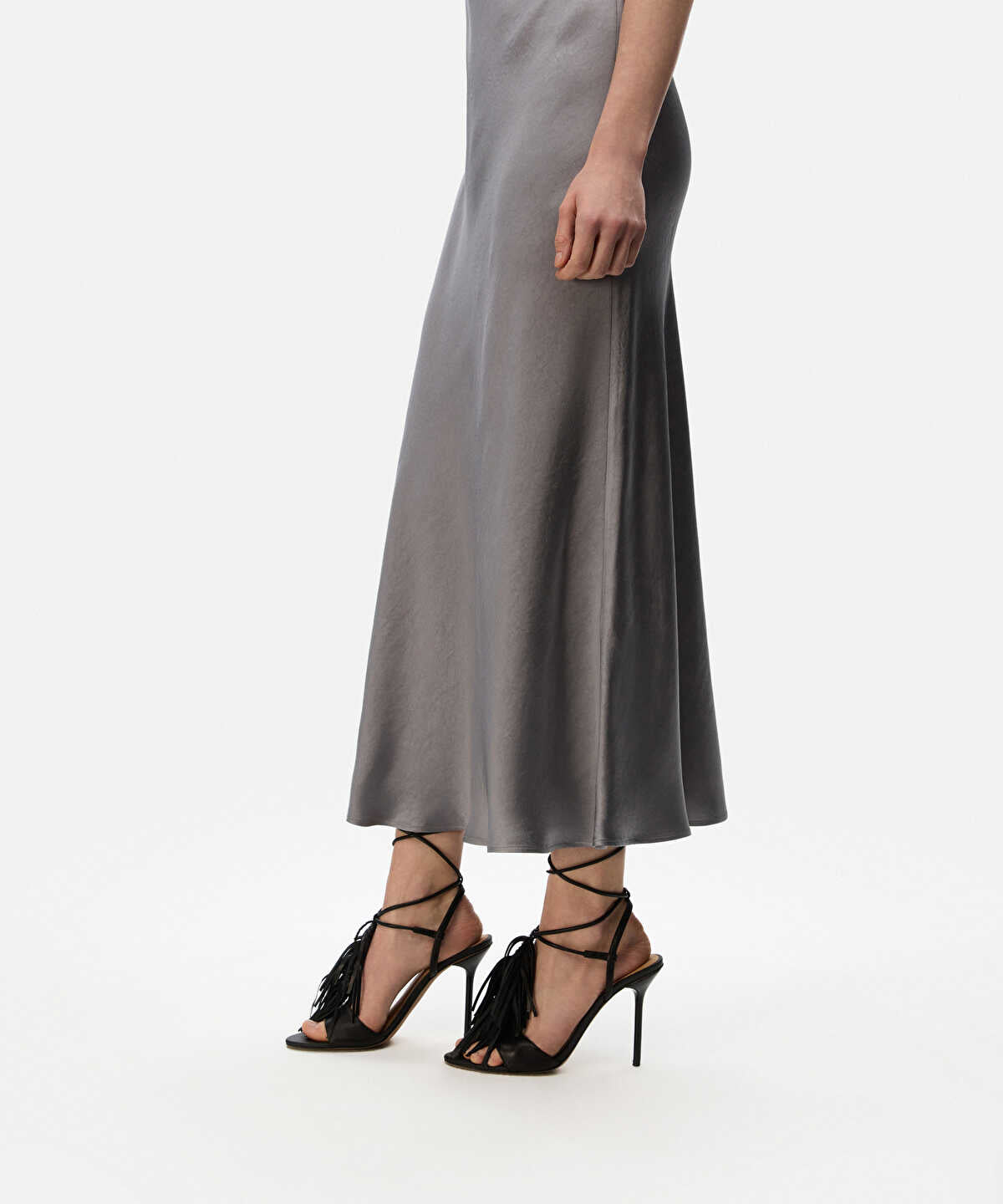 Tassel Accent Leather Heels