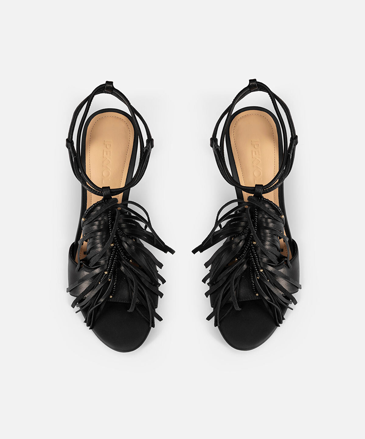 Tassel Accent Leather Heels
