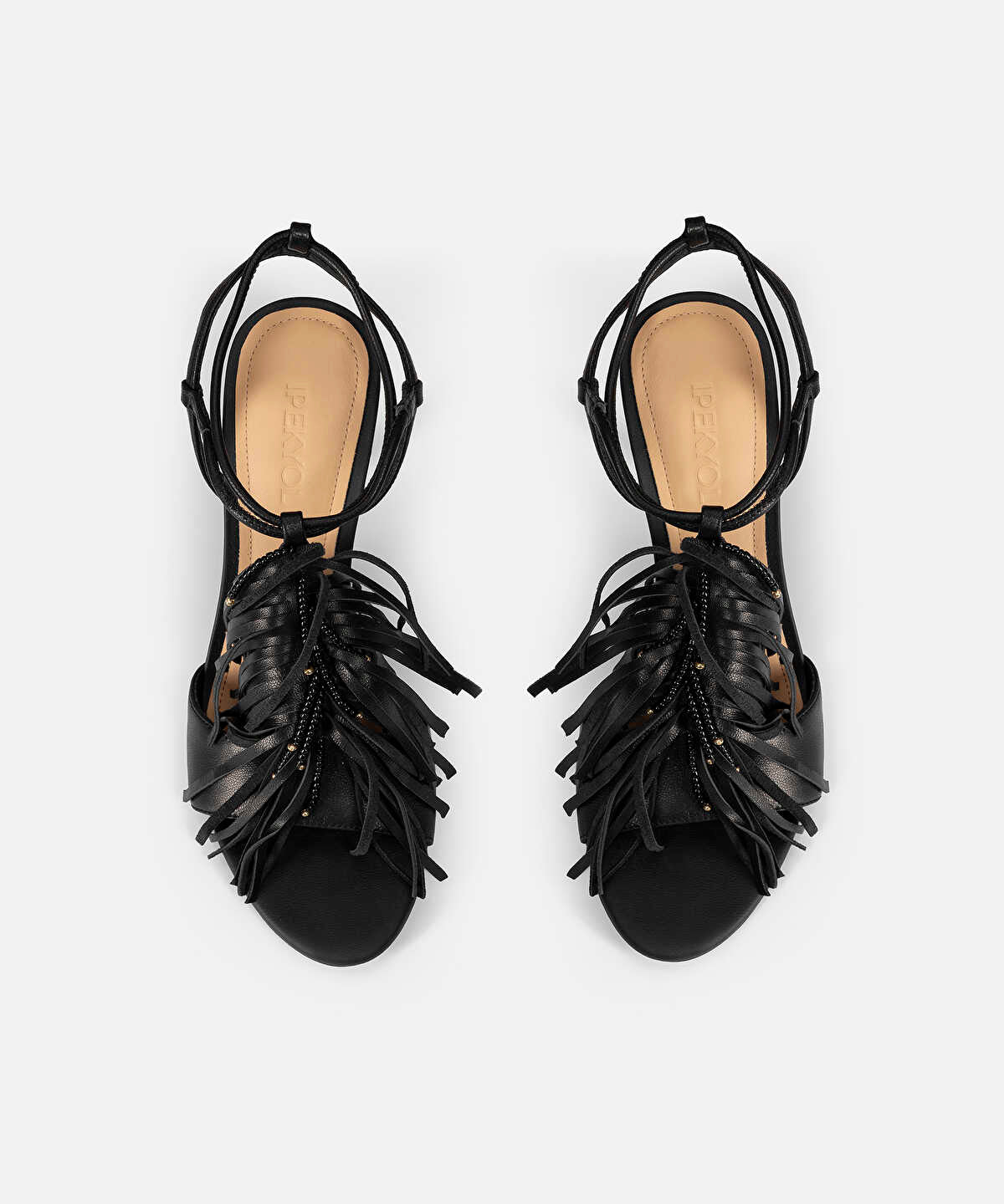 Tassel Accent Leather Heels
