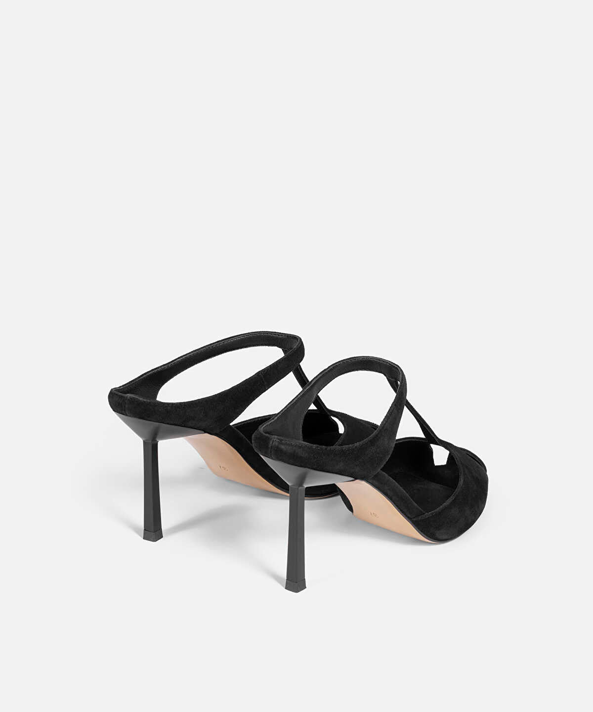 Luminous Stripe Leather Heels
