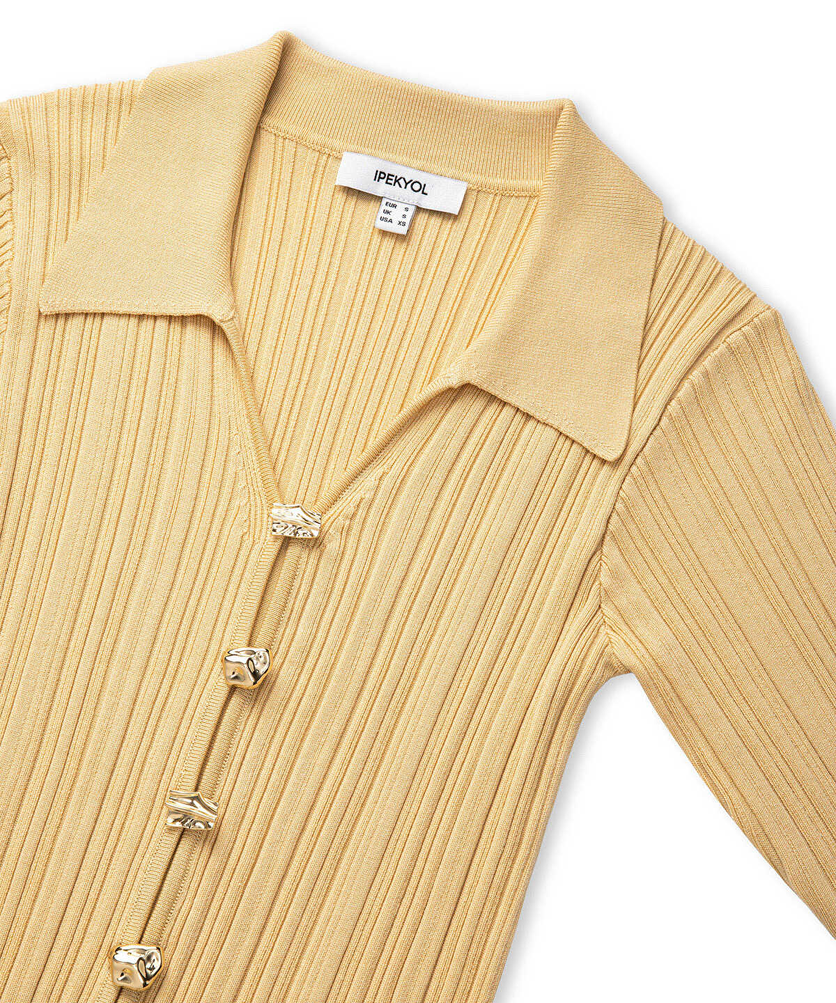 Knit Top with Gold Buttons