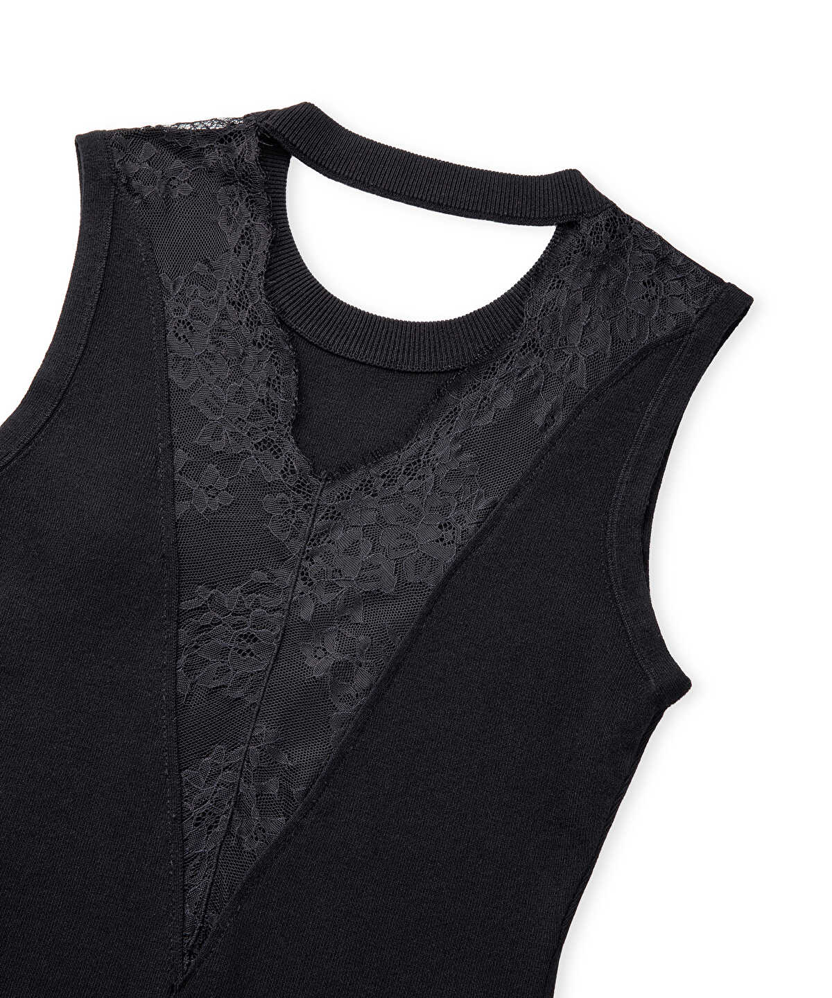 Lace Trim Knit Top