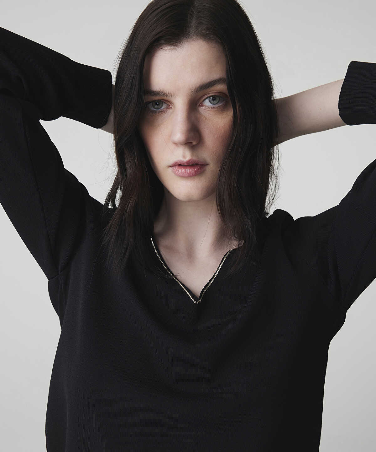 Knit Top with Rhinstone Embellishments