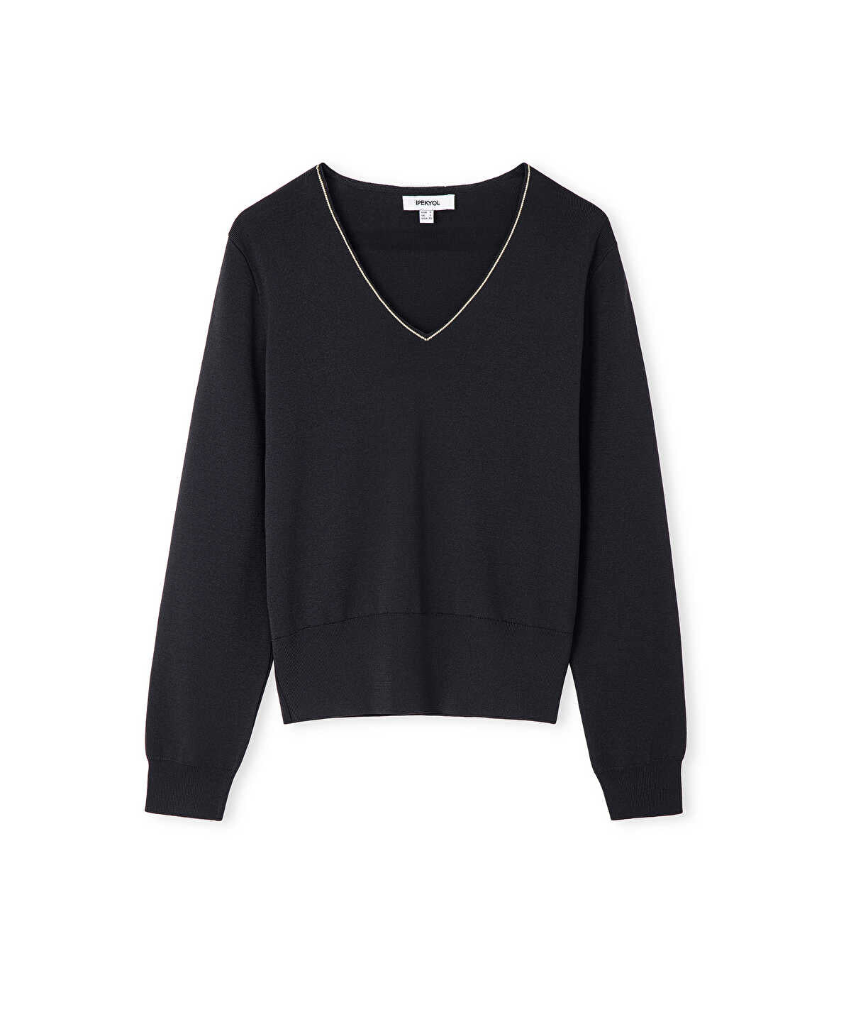 Knit Top with Rhinstone Embellishments