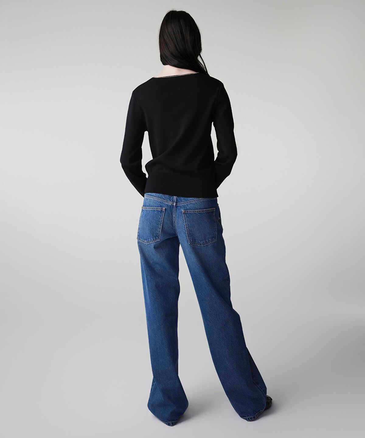 Knit Top with Rhinstone Embellishments