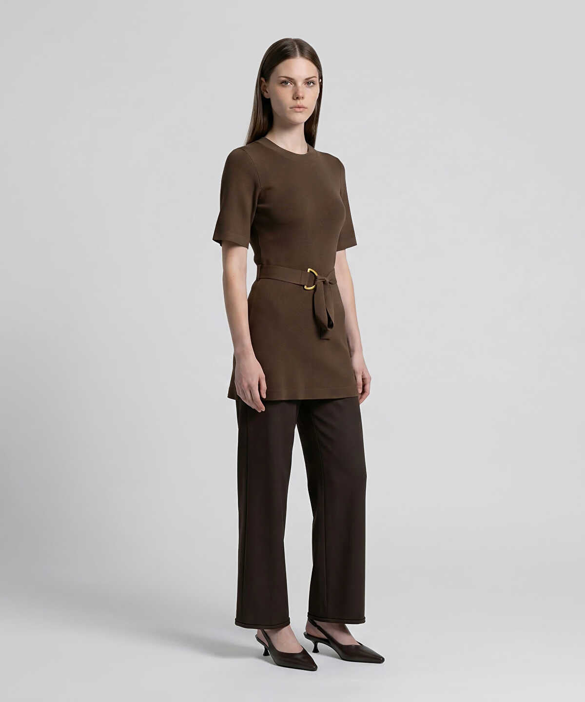 Belted Knit Top