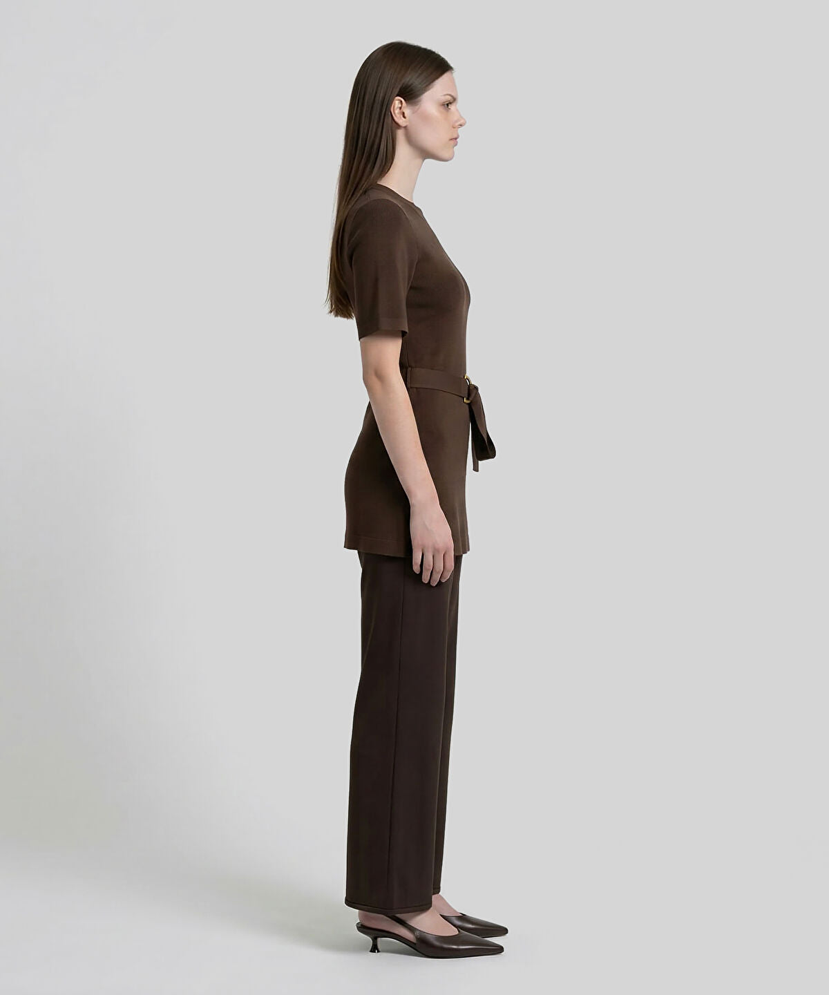 Belted Knit Top