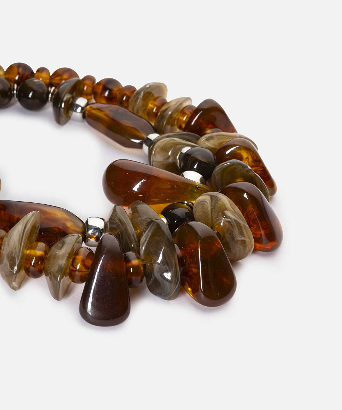 Mixed Bead Layered Necklace Set