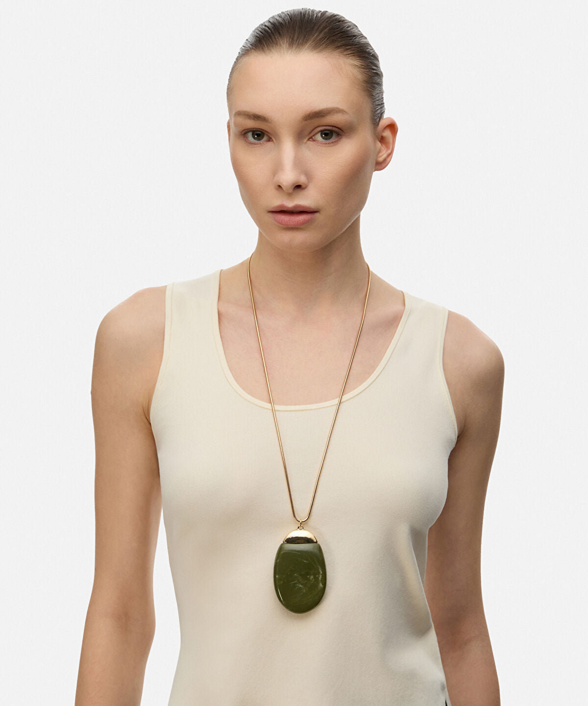 Resin Pendant Long Necklace