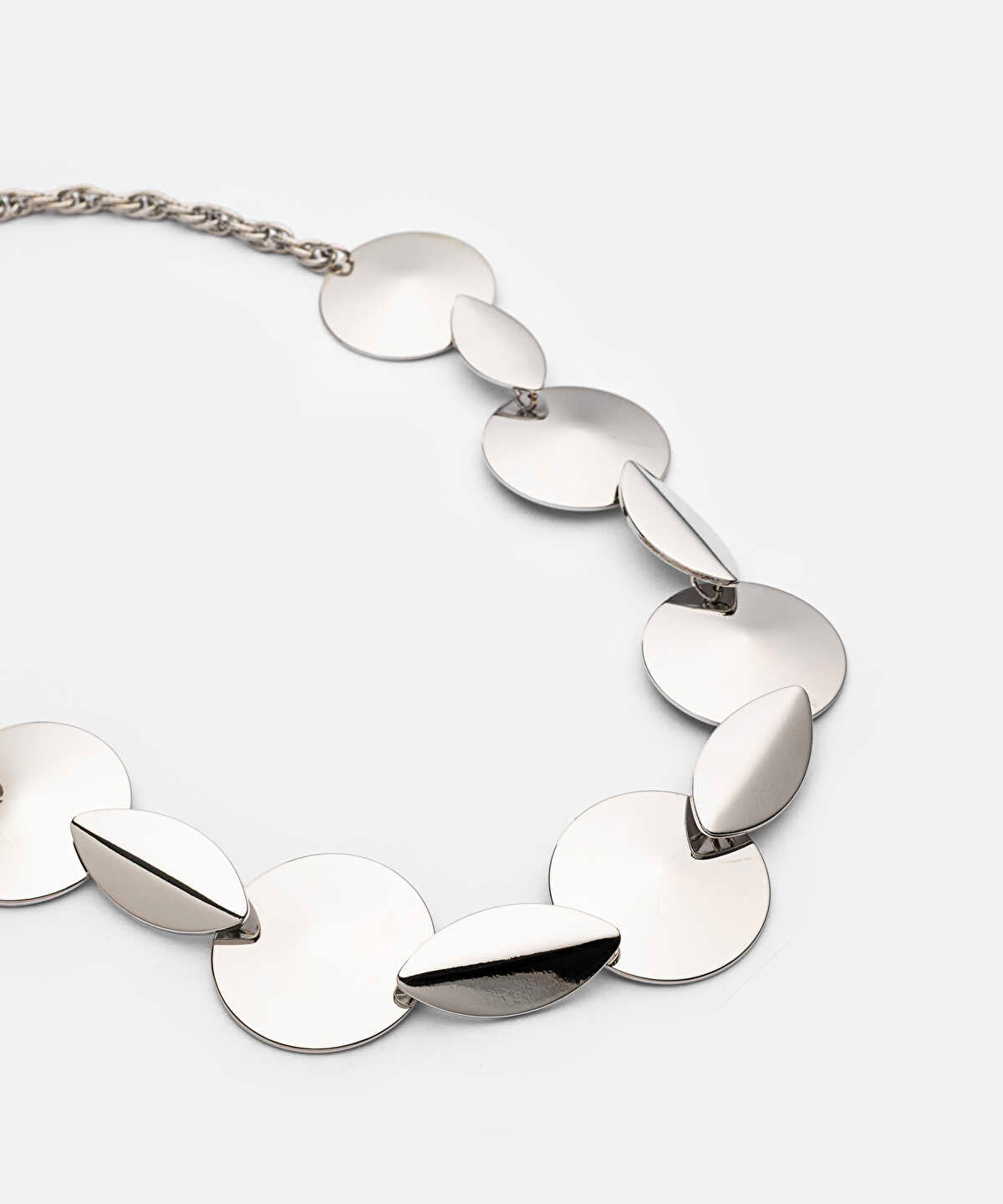 Mixed Form Metal Necklace