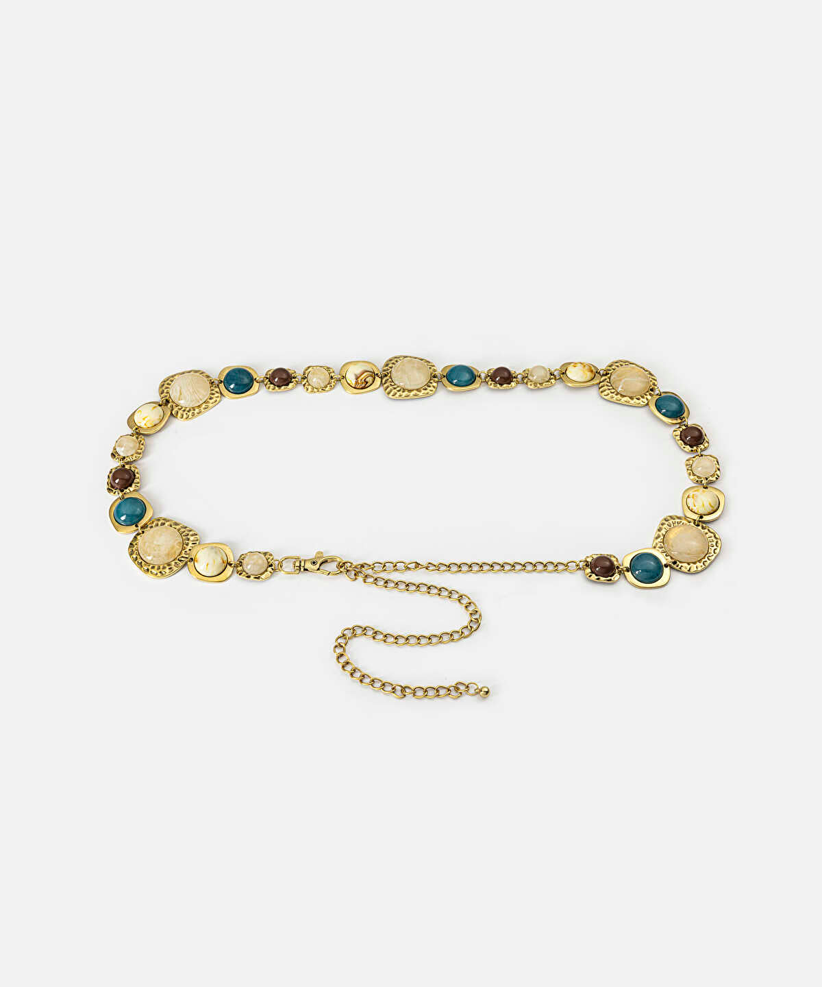 Resin Embellished Metal Belt
