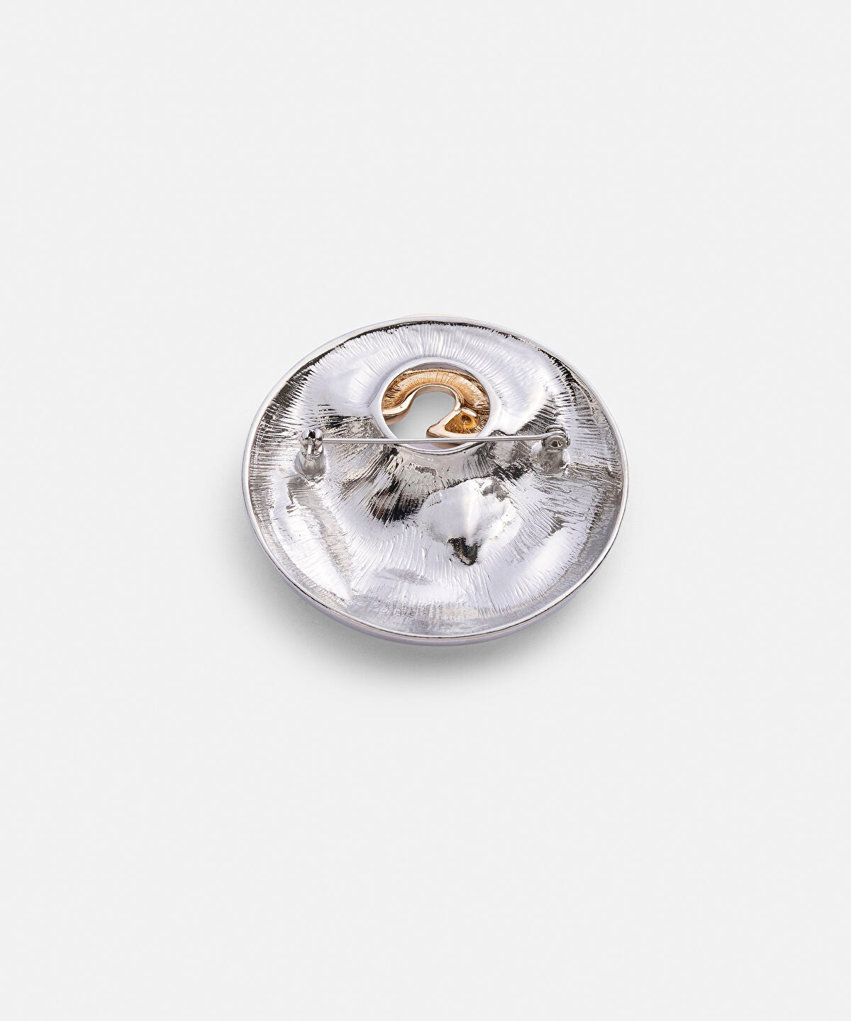 Textured Two-Tone Brooch