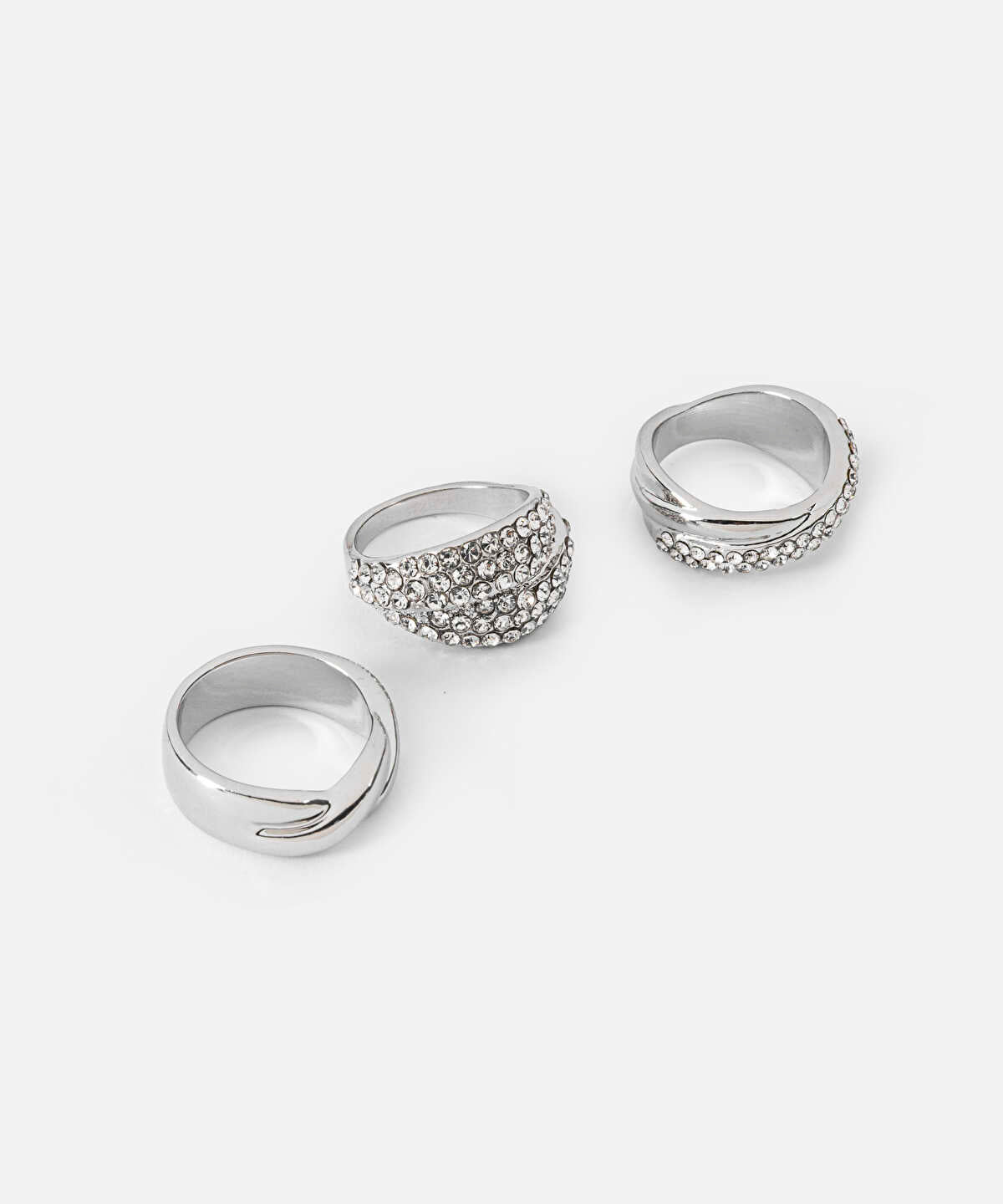 Crystal Embellished Ring Set