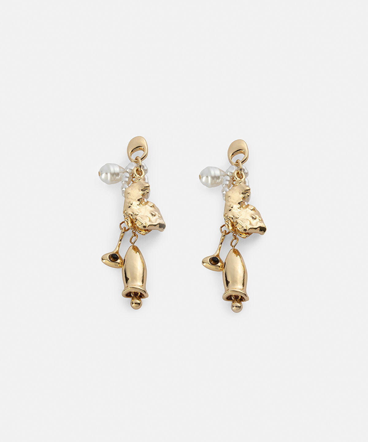 Faux Pearl Embellished Earrings Set