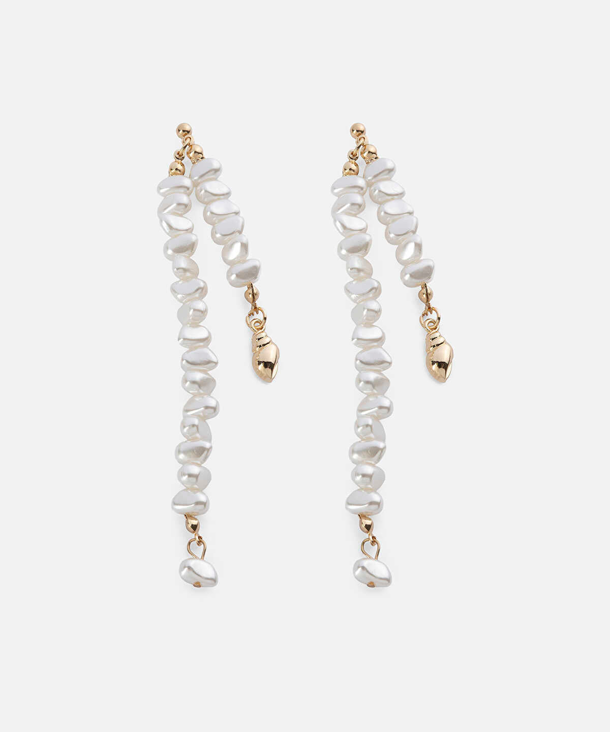 Faux Pearl Dangle Earrings
