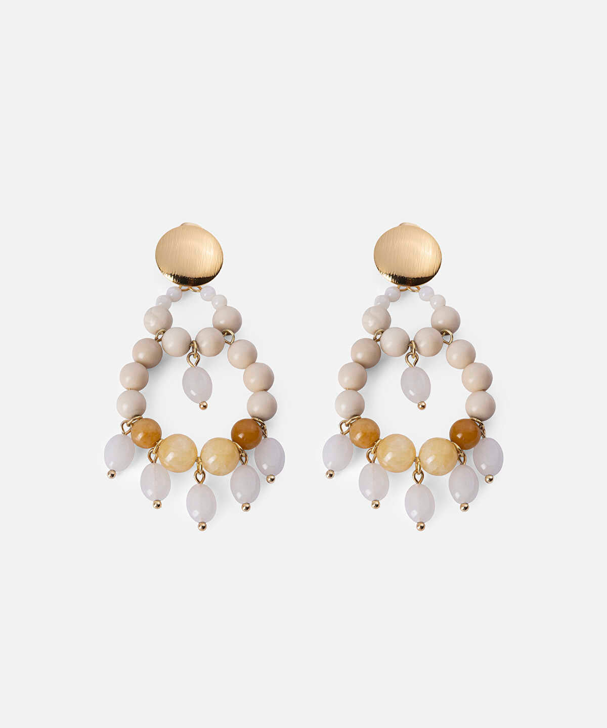 Mixed-Bead Dangle Earrings