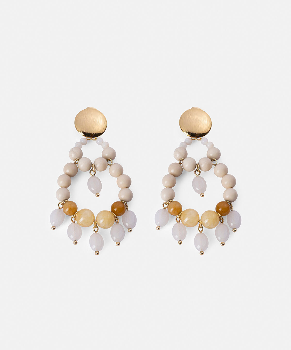 Mixed-Bead Dangle Earrings