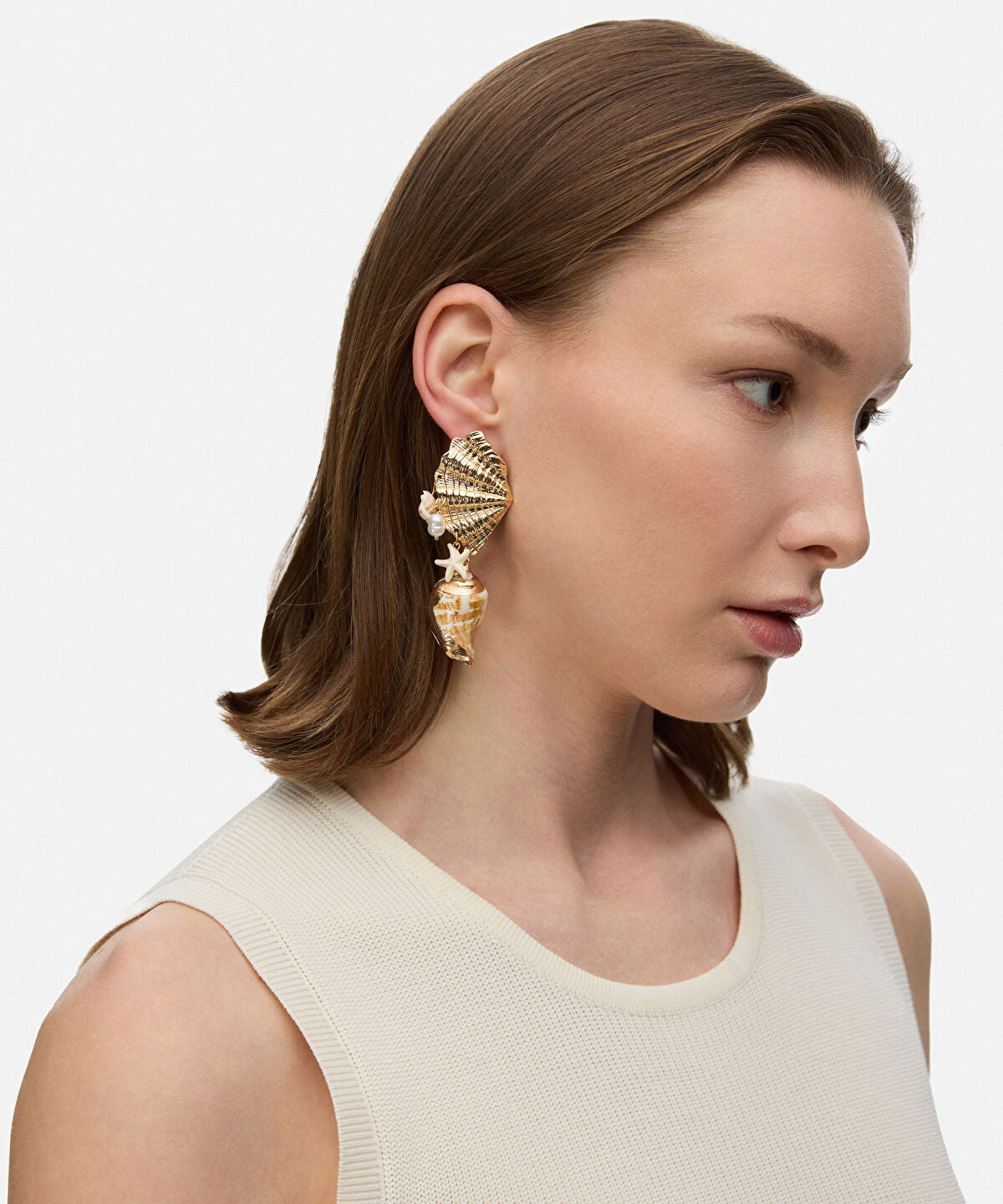 Seashell Dangle Earrings