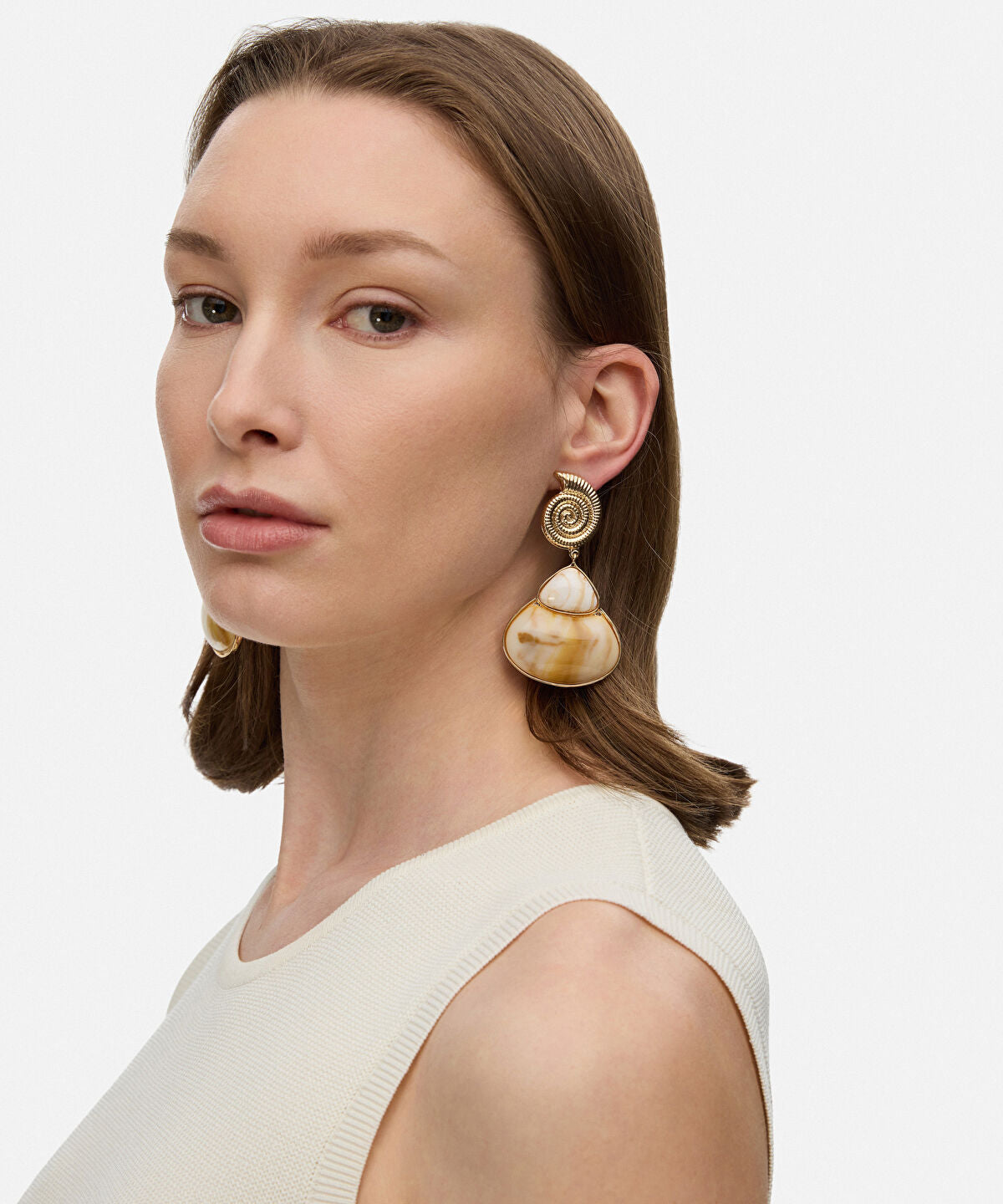 Resin Seashell Earrings