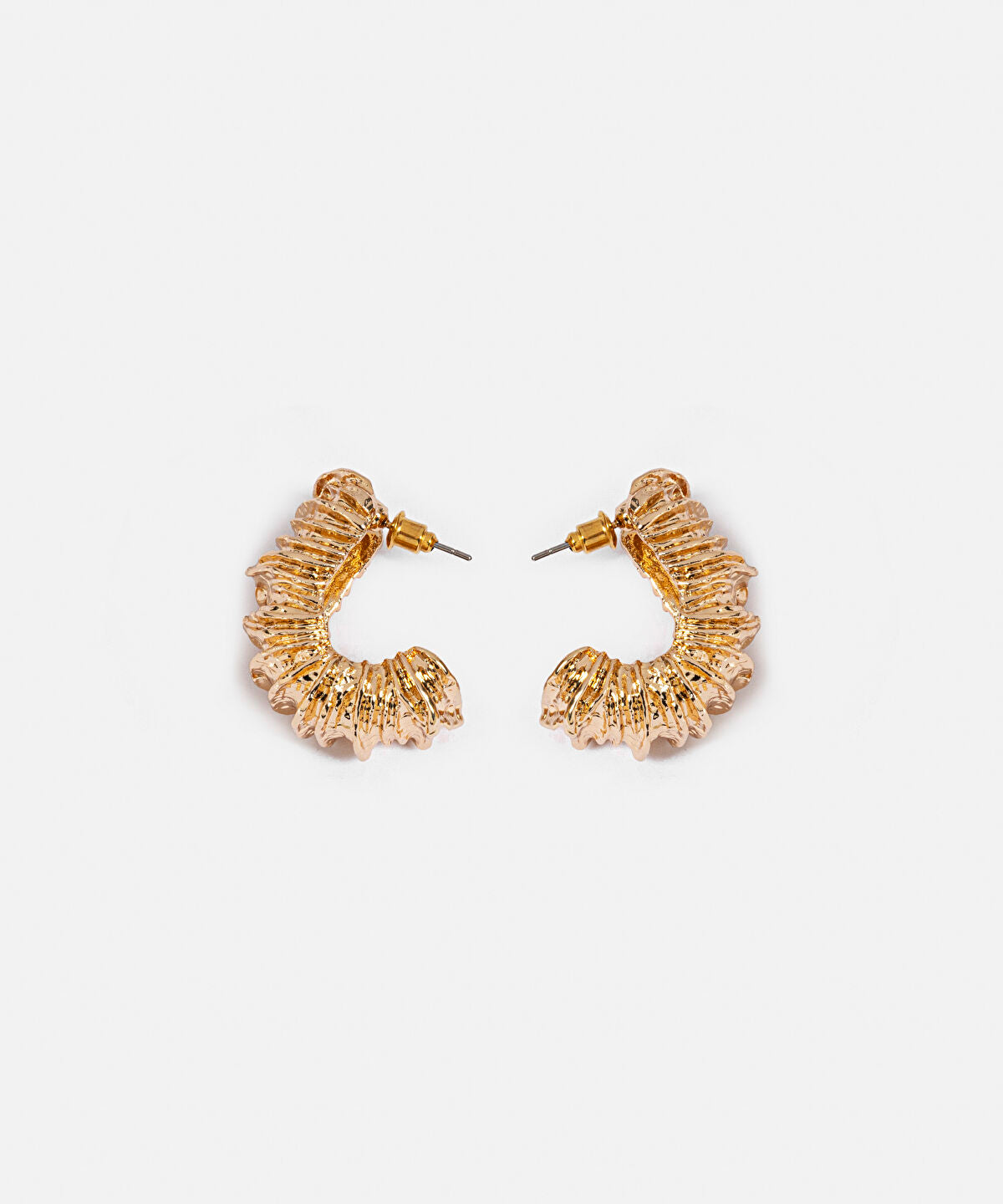 Voluminous Textured Hoop Earrings