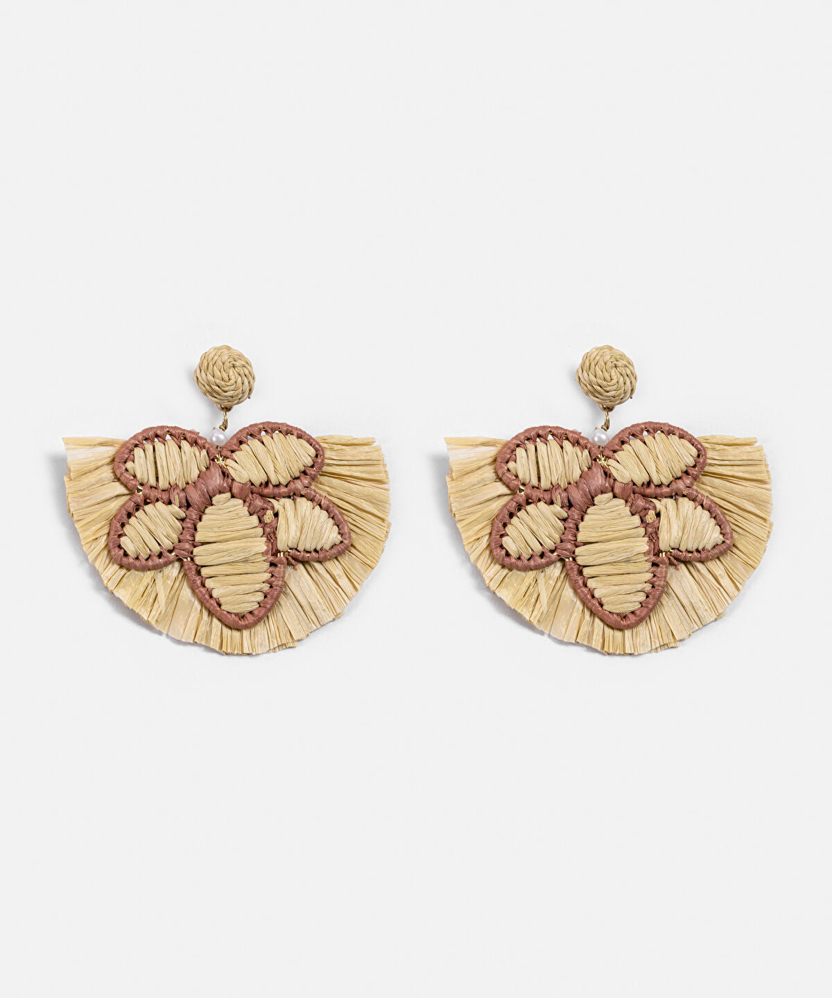 Floral Raffia Earrings