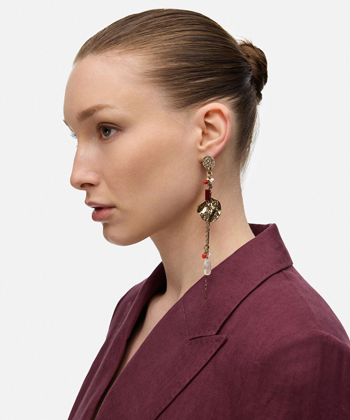 Mixed Beaded Dangle Earrings
