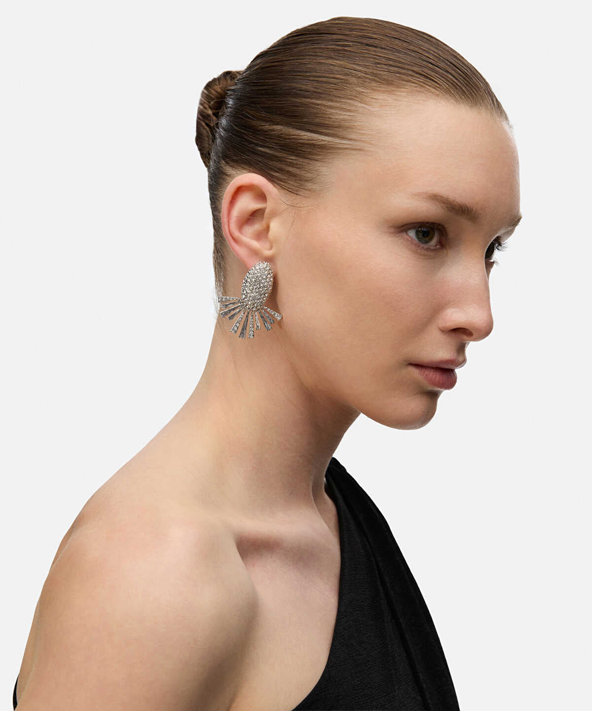 Rhinestone Metal Earrings