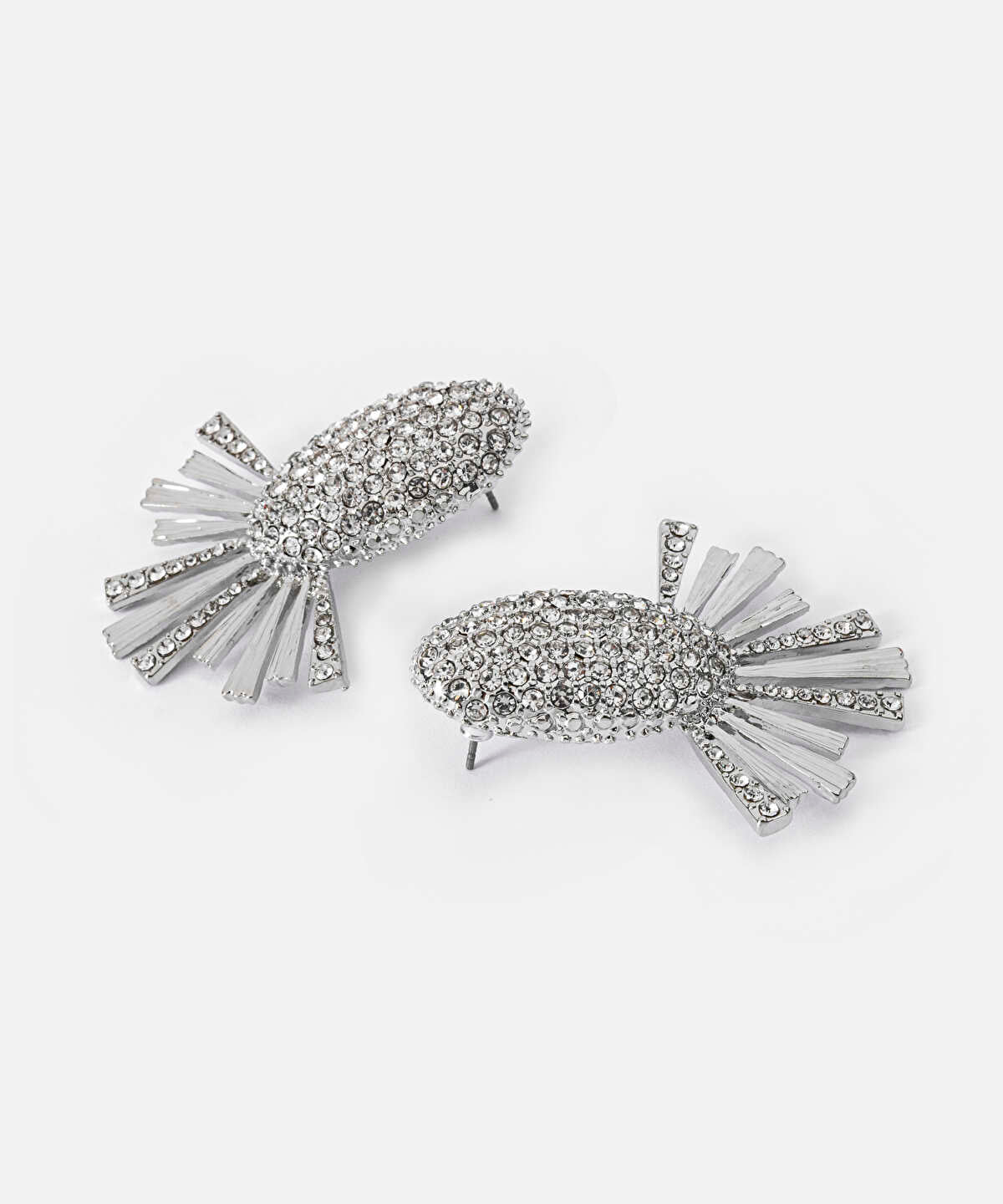 Rhinestone Metal Earrings