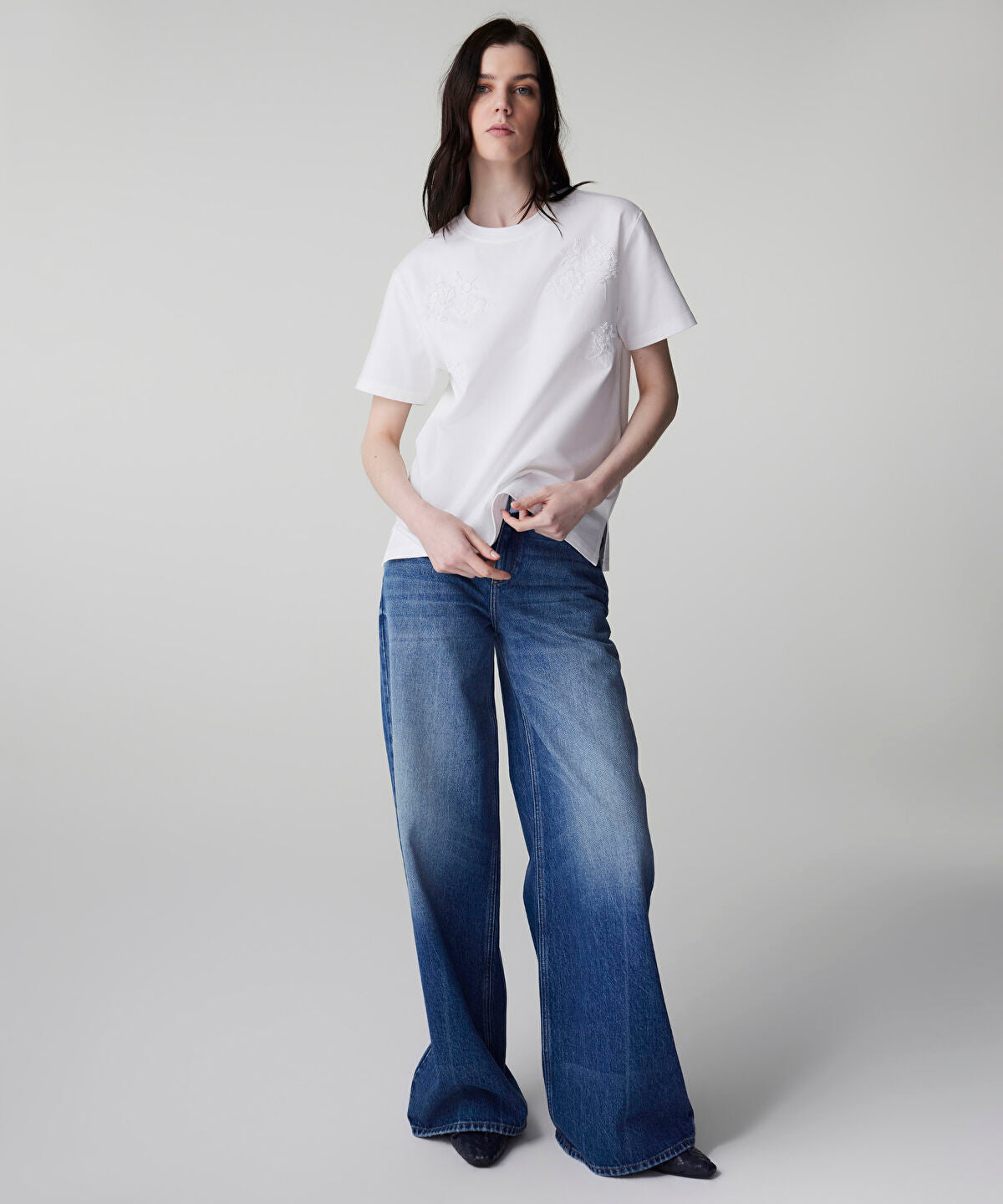 Floral Embroidery T-Shirt