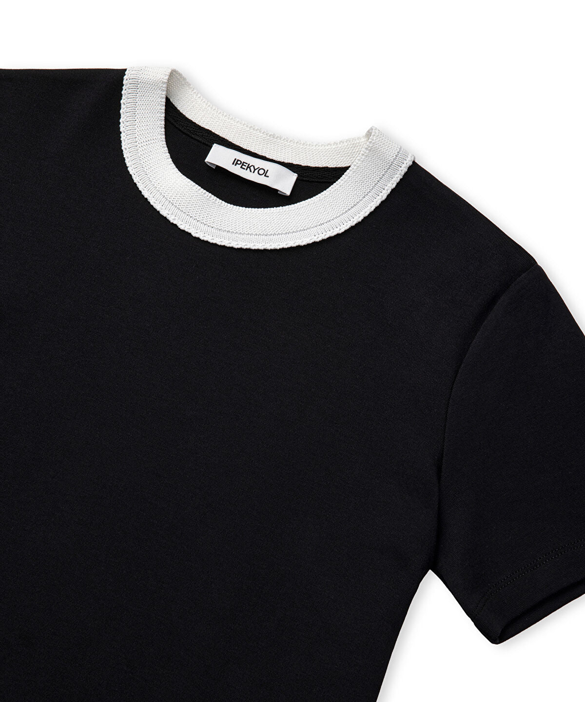 Contrast Collar Color-Block T-Shirt